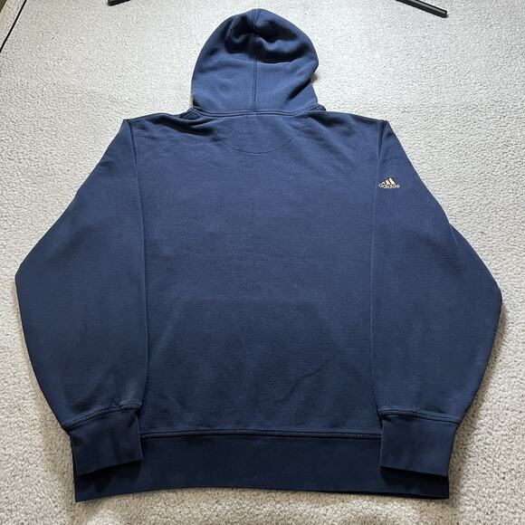 Notre Dame Hoodie Mens Medium Adidas Blue Vintage Embroidered Fighting Irish - Picture 6 of 12